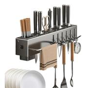 Estante Para Cubiertos De Pared - Metal ABS De 30 Cm, Barra Para Colgar, Clasificador De Cubiertos | Estante Para Utensilios Con Tapa Para Olla, Abrigo Para Baño, Llave, De Gancho Deslizante P