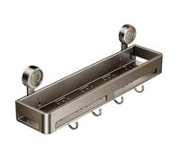 Estante para Ducha con Ventosas - Estante de Ventosa para Pared de Ducha - Repisa de Pared con Ganchos, Accesorios de Baño sin Taladro para Decoración del Hogar, RV, Apartamento, Casa Rural, Hotel