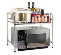 Estante para encimera de cocina, soporte para microondas, carrito de cocina plegable con ruedas, almacenamiento que ahorra espacio, estante multifunción para microondas