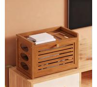 Estante para enrutador, caja de almacenamiento de enrutador WiFi, organizador de gestión de cables de tira de alimentación, estante oculto de gestión de cables para oficina y hogar