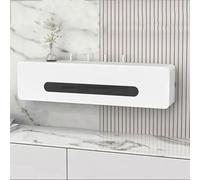 Estante para enrutador WiFi de madera maciza montado en la pared - Nizer & Cord ment Sto Box (Bianco 80 x 20 x 13 cm / 31x8x5in) - Slish Home Solut para enrutador y cable Sto