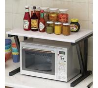 Estante para Especias para Cocina,Estante de 2 Niveles para Horno de Microondas,Organizador para Tostadora de Microondas,Organizador de Cocina,Estante para Ollas(Color:G)