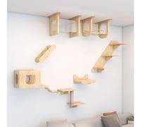 Estante para Gatos Montado en La Pared y Estante para Trepar, Juego de Muebles de Pared para Gatos, para Gatos Jugando, Durmiendo Y Descansando(Size:Style9)