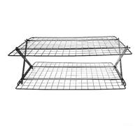 Estante para hornear de 234 niveles con diseño plegable y niveles apilables para enfriar pasteles, galletas, pan y magdalenas de una manera que ahorra espacio (dos capas)