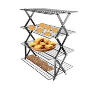 Estante para hornear, estantes apilables de refrigeración de cocina para hornear, bandejas apilables de refrigeración de cocina de 4 niveles, lo mejor e ideal para pan, pasteles, pizzas, postres