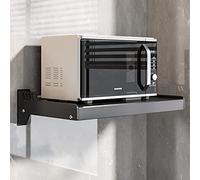 Estante para horno microondas, estante de cocina montado en la pared para soluciones de almacenamiento que ahorran espacio y fácil instalación