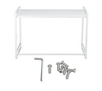 Estante para horno microondas, estante y soporte de cocina que ahorra espacio, almacenamiento duradero de acero al carbono para botellas, cuencos y platos, fácil instalación y diseño moderno para