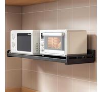 Estante para horno microondas montado en la pared, solución de almacenamiento de cocina que ahorra espacio para hornos eléctricos, ollas y sartenes, práctico accesorio de pared y cocina