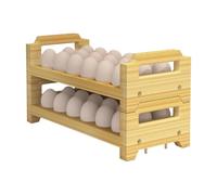 Estante para huevos de encimera, diseño rústico apilable | Encimera para huevos de gallina, huevos de pato, mostrador de mostrador