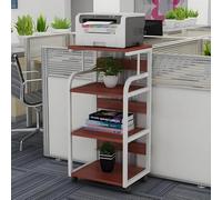 Estante para impresora estanterias almacenaje, librería de pie multifuncional lateral, organizador libros resistente pared escritorio móvil moderno y sencillo(Brown,50*40*107cm/19.6*15.7*42.1in)