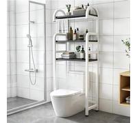 Estante Para Inodoro Situado Encima Del Inodoro. Se Adapta A Los Inodoros Montados En El Suelo En Baños Compactos. Ideal Para El Cuarto De Baño(Style F,50cm/19.7in)