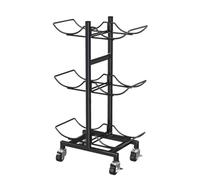 Estante para jarra de agua, soporte de enfriador móvil de 3 niveles para botellas de 5 galones, soporte resistente para el hogar, oficina, aula, gimnasio, soporte dispensador plegable