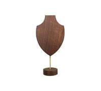 Estante para joyas de nogal, soporte para collares, modelo de media forma, soporo de media forma, soporte vertical para exhibir collares, adornos para mostrador, expositor de joyas (pequeño)