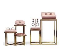 Estante para joyería, 5 paquetes de juegos de exhibición de joyería de terciopelo, soporte para joyería, soporte para reloj, collar, pulsera, organizador, soporte para anillo, soporte para exhibición