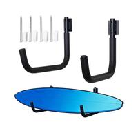 Estante para kayak, organizador de acero resistente con tornillos, soporte de pared de acero para tabla de surf, para esquí, paddleboard, canoa, wakeboard, , bicicleta, escalera, cuerda, interior