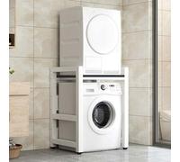 Estante para lavadora y WC, Estante de almacenamiento for lavadora ajustable, altura 105 cm, capacidad de 350 kg for lavadora y secadora