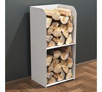 Estante Para Leña De Madera Maciza Recubierto De Polvo Modular