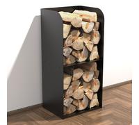 Estante Para Leña De Madera Maciza Recubierto De Polvo Modular