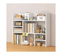 Estante para libros Estantería de escritorio madera organizadores for oficina, soporte exhibición estilo libre, organizador for decoración del hogar, estante maquillaje, blanco(L83*D17*H80cm)