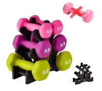 Estante para Mancuernas, Soporte para Pesos con Mancuernas de 3 Niveles, Soporte de Almacenamiento para Entrenamiento de Fuerza para Entrenamiento en Gimnasio en Casa