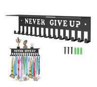 Estante para medallas de trofeos - Montaje en pared de recompensas | Ganchos de hierro para almacenamiento colgante | Presentación Precio Decoración Gimnasio Oficina Hogar | Organizador de Colección d