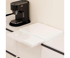 Estante para Microondas De Acero Al Carbono Encimera, Estantería con Cajón para Almacenamiento Sobremesa Soporte para Impresoras, Rejilla Inferior para Horno(White)