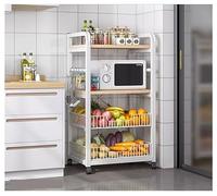 Estante para microondas de cocina con estante de especias para horno microondas industrial y estante de almacenamiento de utilidad, soporte de microondas que ahorra espacio para cocina, panadero