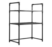 Estante para microondas - Estante para horno microondas con ganchos | Estante de horno de cocina de PP/acero | Estante de condimentos ampliado de varios tamaños, soporte de máquina de pan de doble