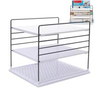 Estante Para Mostrador De Cocina - Soporte Desmontable De 3 Niveles, Estante Organizador De Despensa Que Ahorra Espacio, Estantes De Baño Con Marco De Metal Duradero, Soportes De Exhibición De Escrito