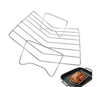 Estante para pavos, accesorios de parrilla antideslizantes de acero inoxidable, estante para para sartén, para horno, asador, pollo, carne, cocina, restaurante, barbacoa,