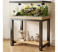 Estante para Peceras, Mueble Acuario Abierto, Estructura Metálica de Acero, Ahorra Espacio, Fácil Montaje, Soportes para Terrarios de Reptiles para Salón Oficina(60x30x70cm,2 tier)