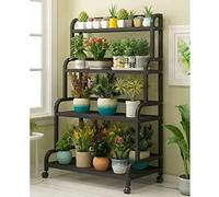 Estante para plantas de 4 niveles, soporte metálico de 140 cm para macetas de interior, estante para macetas de jardín Patio Balcón Exterior Estantes para almacenamiento de plantas ( Size : 80x50x140c