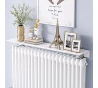 Estante para plantas de interior sobre radiador sin perforaciones, cubierta para ocultar la calefacción, soportes para estantes flotantes para radiador empalmables, antihumo y a prueba de polvo, para