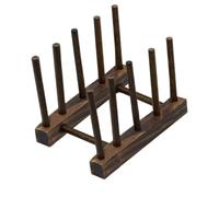 Estante para platos de madera maciza, organizador de almacenamiento de | Hecho de madera natural maciza con tratamiento especial para grietas y deformaciones, manteniendo tu cocina organizada