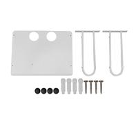 Estante para proyector de pared, estante flotante de aluminio para router, decodificador de TV y reproductor de DVD, soporte de aluminio de gran resistencia con bordes redondeados (Blanca)