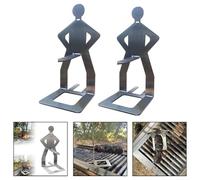 Estante para salchichas de barbacoa de acero inoxidable para parrilla al aire libre, diseñado para cocinar salchichas uniformemente con material resistente y duradero