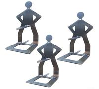 Estante para salchichas para barbacoa al aire libre con construcción de acero inoxidable, con forma humana caprichosa para asar a la parrilla, resistente al calor y apto para lavavajillas, paquete de