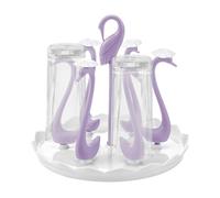 Estante para secadora de botellas, bandeja de drenaje de botellas de - Soporte de secado de vasos para encimera de cocina, viajes, camping, hotel, guardería, oficina, despensa