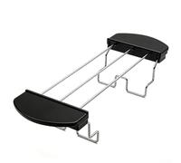 Estante para tostadas para rebanadas de tostadas, rejilla de enfriamiento y soporte para parrilla, apto para lavavajillas, construcción de acero inoxidable (negro recto)