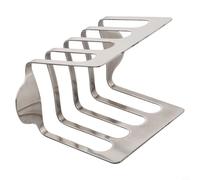 Estante para tostadora de acero inoxidable para uso en escritorio, diseñado como un soporte para rebanadas de pan y bandeja de freidora de aire para una mejor organización de la cocina