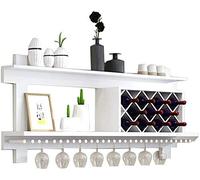 Estante para vino blanco, pequeño soporte para copas de vino montado en la pared, adecuado para el hogar, hotel, bar, estante para copas de vino de 80 cm (color: 80 cm)