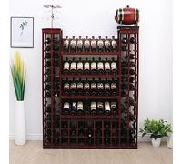 Estante para vinos de pie: estante para vinos de madera antiguo, estante de exhibición vertical para botellas de vino, estante para botellas de vidrio para encimera de bar, estante decorativo para