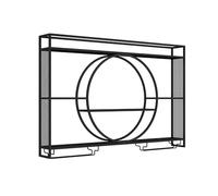 Estante para vinos moderno montado en la pared con luz LED, estantes de almacenamiento flotantes, estante de exhibición para botellas de licor con soporte para copas de vino colgante, para c
