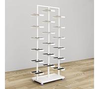 Estante para zapatos - Moderno estante para zapatos de boutique, organizador de metal de gran capacidad para tenis y zapatos de baloncesto, ideal para entradas del hogar y tienda