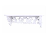 Estante Pared de Madera, Estantería Moderna Color Blanco Gancho de para Colgar en la Pared con Almacenamiento Estante Superior de Almacenamiento para Entrada Cocina Baño Sala de Estar Dormitorio