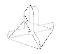 Estante plegable de acero inoxidable para asar pollo, pavo y cerdo con marco resistente para cocinar a alta temperatura en hornos y parrillas