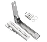 Estante plegable de acero inoxidable para microondas, estante portátil para microondas, soporte de expansión de metal ajustable, soporte plegable resistente al calor para utensilios de horneado, marco