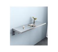 Estante plegable de pared de acero inoxidable 304: mesa colgante de cocina con o sin taladro, escritorio flotante extra ancho y organizador de almacenamiento personalizado.(110x30cm/43.3x11.8in)