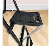 Estante plegable de plataforma triangular con diseño trapezoidal que ahorra espacio, portátil, antideslizante, estable, bandeja de escalera para lavado de coches en interiores y exteriores