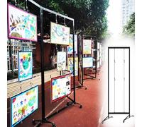 Estante plegable para colgar cuadros con base estable para exhibir en interiores y exteriores en museos, galerías y escuelas